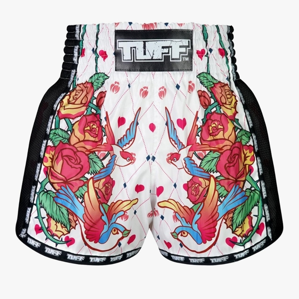 Women's Colorful Floral and Bird Design Shorts